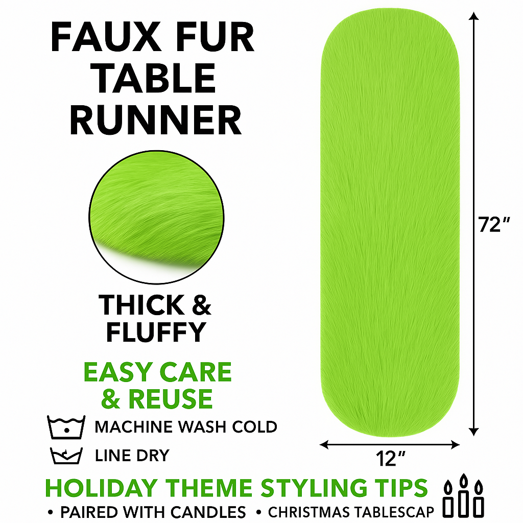 Faux Fur Table Runners – Elegant Decor for Every Occasion - Baby Pink
