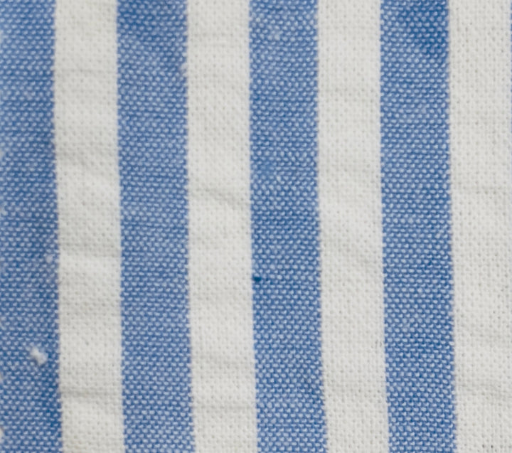 Seersucker Cotton Spandex Fabric | 98% Cotton, 2% Spandex | 1/4" Stripes | 50" Wide