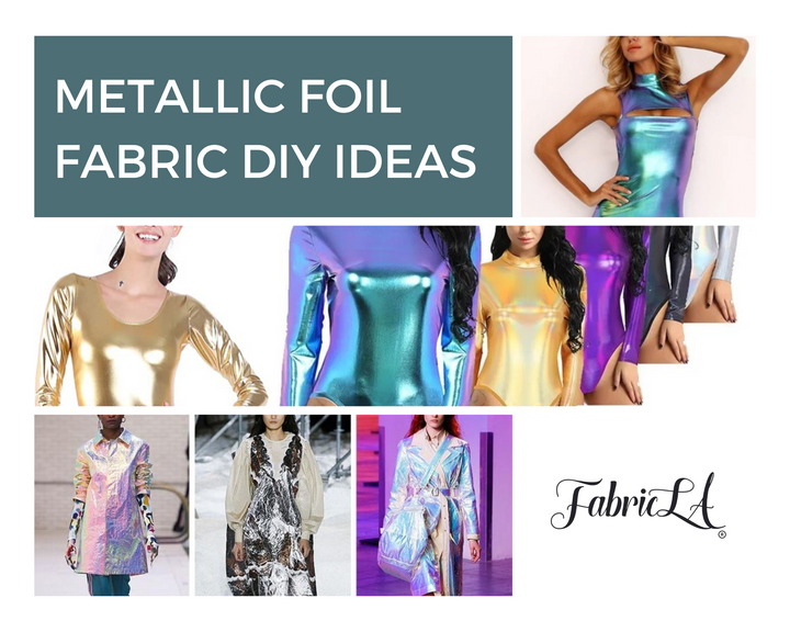 Hologram Metallic Foil Spandex Knit Fabric 4-Way Stretch, 60" Inch Wide| Multicolor - FabricLA.com