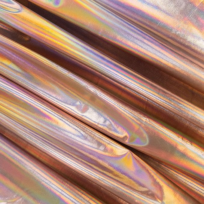 Hologram Metallic Foil Spandex Knit Fabric 4-Way Stretch, 60" Inch Wide| Multicolor - FabricLA.com