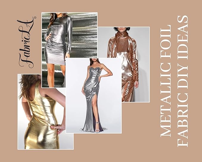Hologram Metallic Foil Spandex Knit Fabric 4-Way Stretch, 60" Inch Wide| Multicolor - FabricLA.com