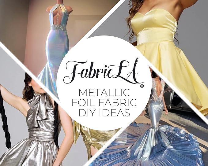 Hologram Metallic Foil Spandex Knit Fabric 4-Way Stretch, 60" Inch Wide| Multicolor - FabricLA.com