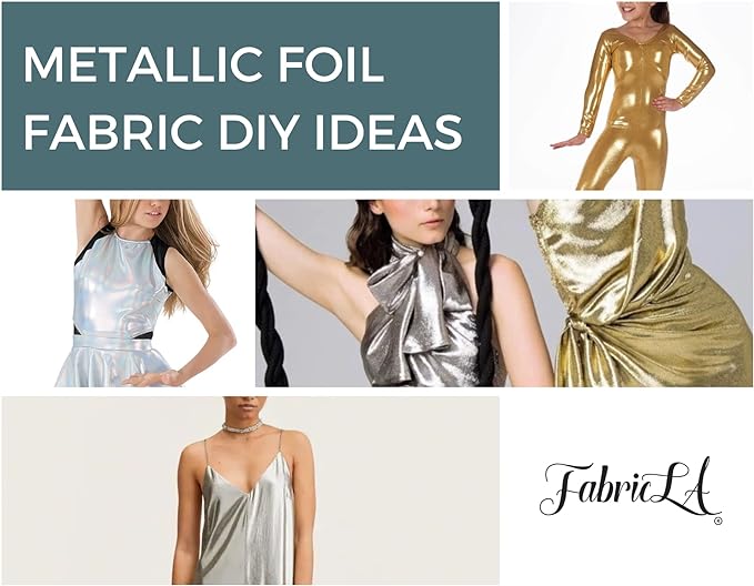 Hologram Metallic Foil Spandex Knit Fabric 4-Way Stretch, 60" Inch Wide| Multicolor - FabricLA.com