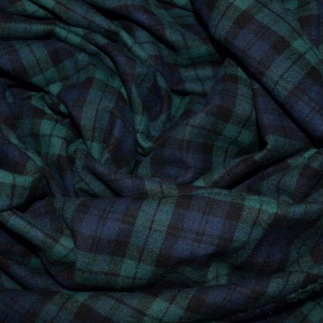 FabricLA 100% Cotton Flannel Fabric | 60 inches Wide | Sold By The Yard | Blanket, Pillowcases, Quilting, Sewing, PJ, Shirt, | Blue & Green | 5