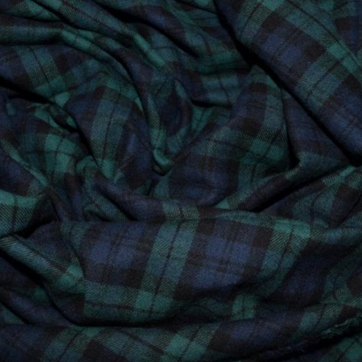 FabricLA 100% Cotton Flannel Fabric | 60 inches Wide | Sold By The Yard | Blanket, Pillowcases, Quilting, Sewing, PJ, Shirt, | Blue & Green | 5