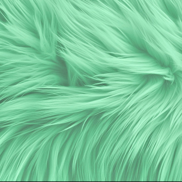 FabricLA Round Shaggy Faux Fur Fabric - 40 inches (101cm) - Circular Fluffy Area Faux Fur Use for Bedroom Carpet Play Mats for Kids Girls Princess Castle Christmas. - FabricLA.com