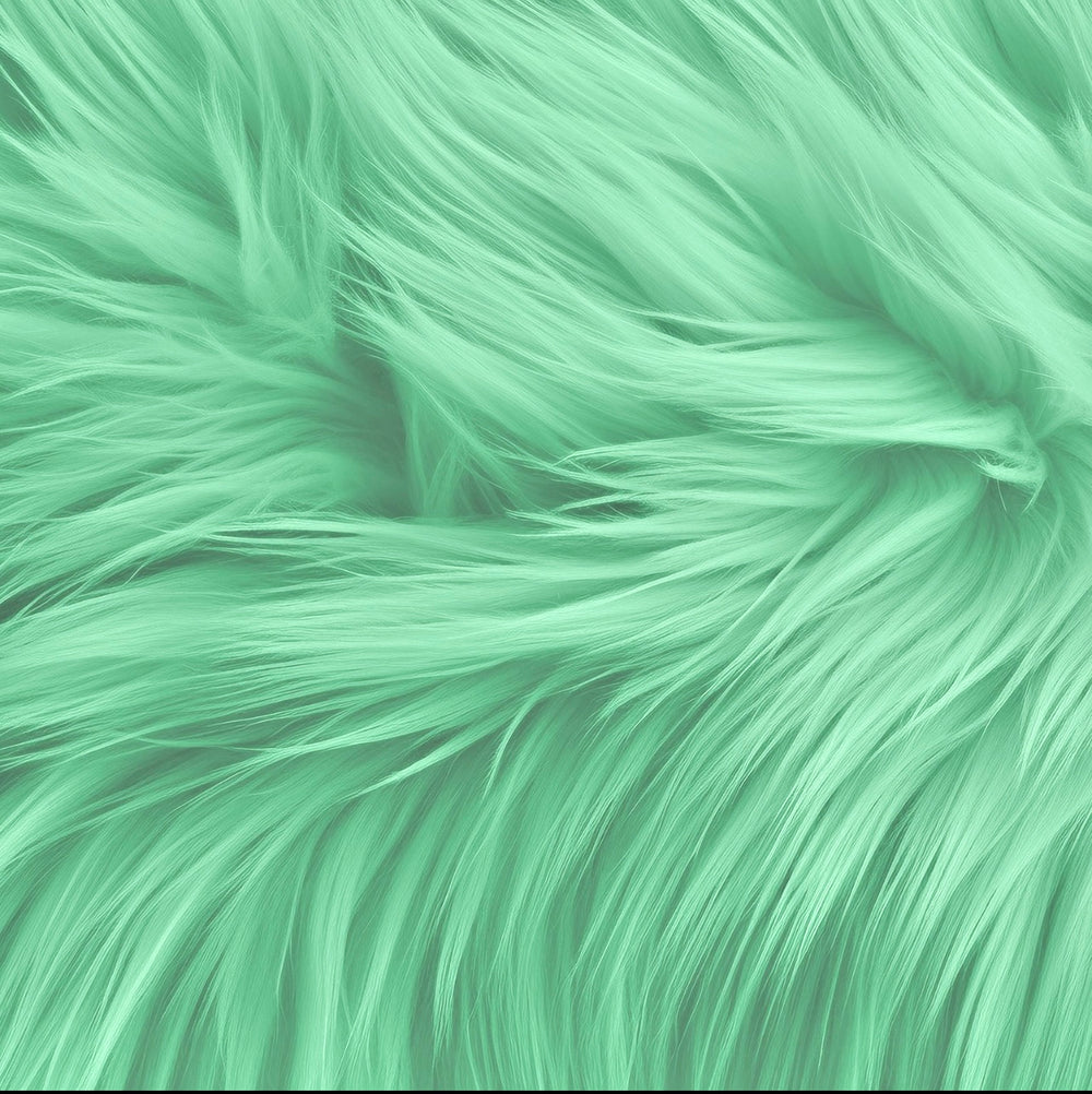 FabricLA Round Shaggy Faux Fur Fabric - 48 inches (121cm) - Circular Fluffy Area Faux Fur Use for Bedroom Carpet Play Mats for Kids Girls Princess Castle Christmas. - FabricLA.com
