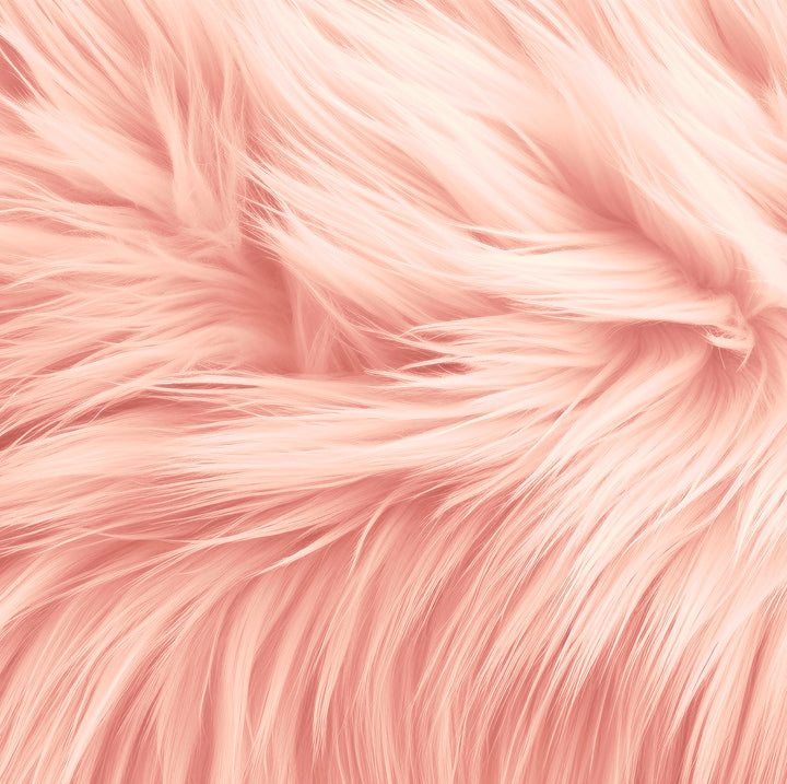 FabricLA Round Shaggy Faux Fur Fabric - 48 inches (121cm) - Circular Fluffy Area Faux Fur Use for Bedroom Carpet Play Mats for Kids Girls Princess Castle Christmas. - FabricLA.com