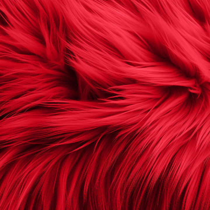 FabricLA Round Shaggy Faux Fur Fabric - 40 inches (101cm) - Circular Fluffy Area Faux Fur Use for Bedroom Carpet Play Mats for Kids Girls Princess Castle Christmas. - FabricLA.com