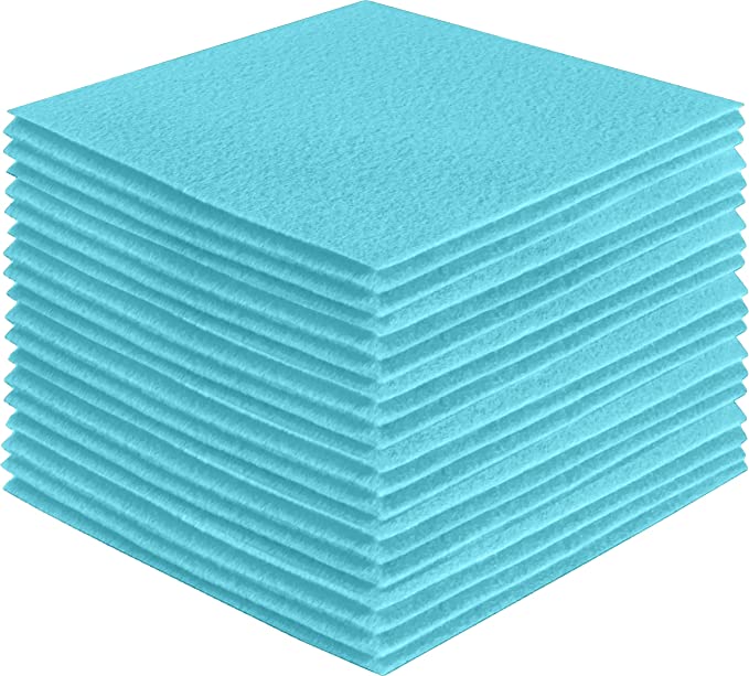 Acrylic Felt 9x12 Sheet Packs | Baby Blue - 6 Sheets / Baby Blue | FabricLA