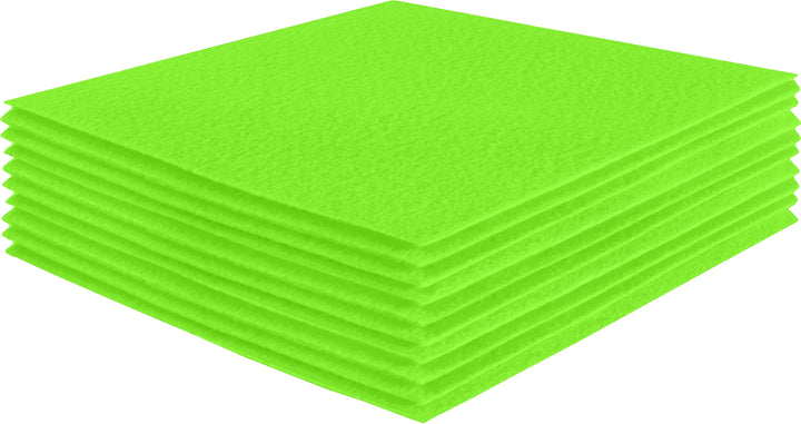 Acrylic Felt Craft Sheet Packs | Neon Green A54 - FabricLA.com