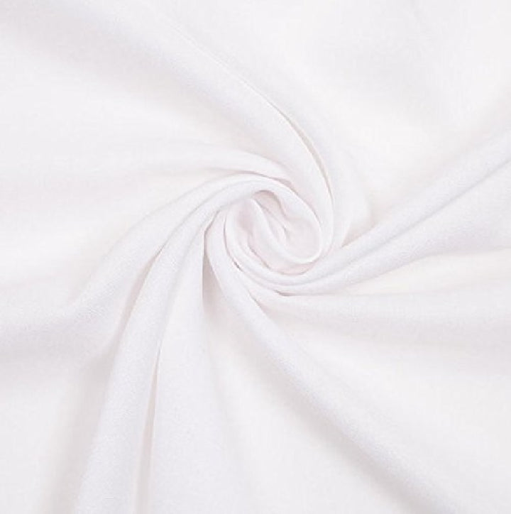 FabricLa Rayon Challis Fabric | White - FabricLA.com