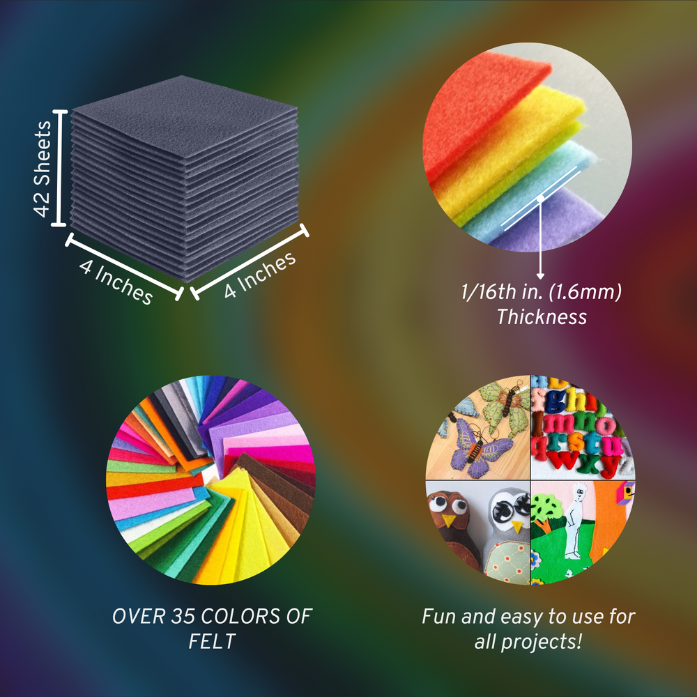Acrylic Felt Craft Sheet Packs | Heather Gray - FabricLA.com