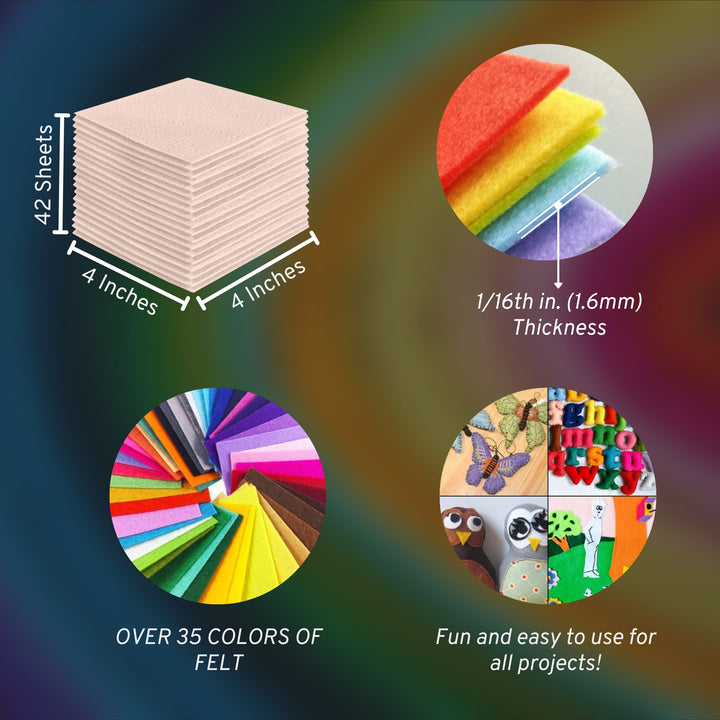 Acrylic Felt Craft Sheet Packs | Sand 101 - FabricLA.com