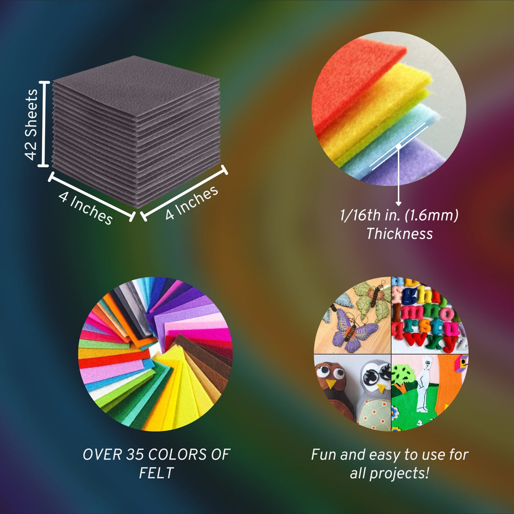 Acrylic Felt Craft Sheet Packs | Platinum Gray - FabricLA.com