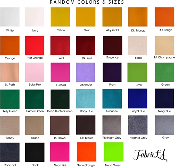 FabricLA | Acrylic Felt Craft Fabric Random Multi-Color Scrap Bag Bundle - 5 oz - Great for Sewing, Cushion and Padding, DIY Arts & Crafts! - FabricLA.com
