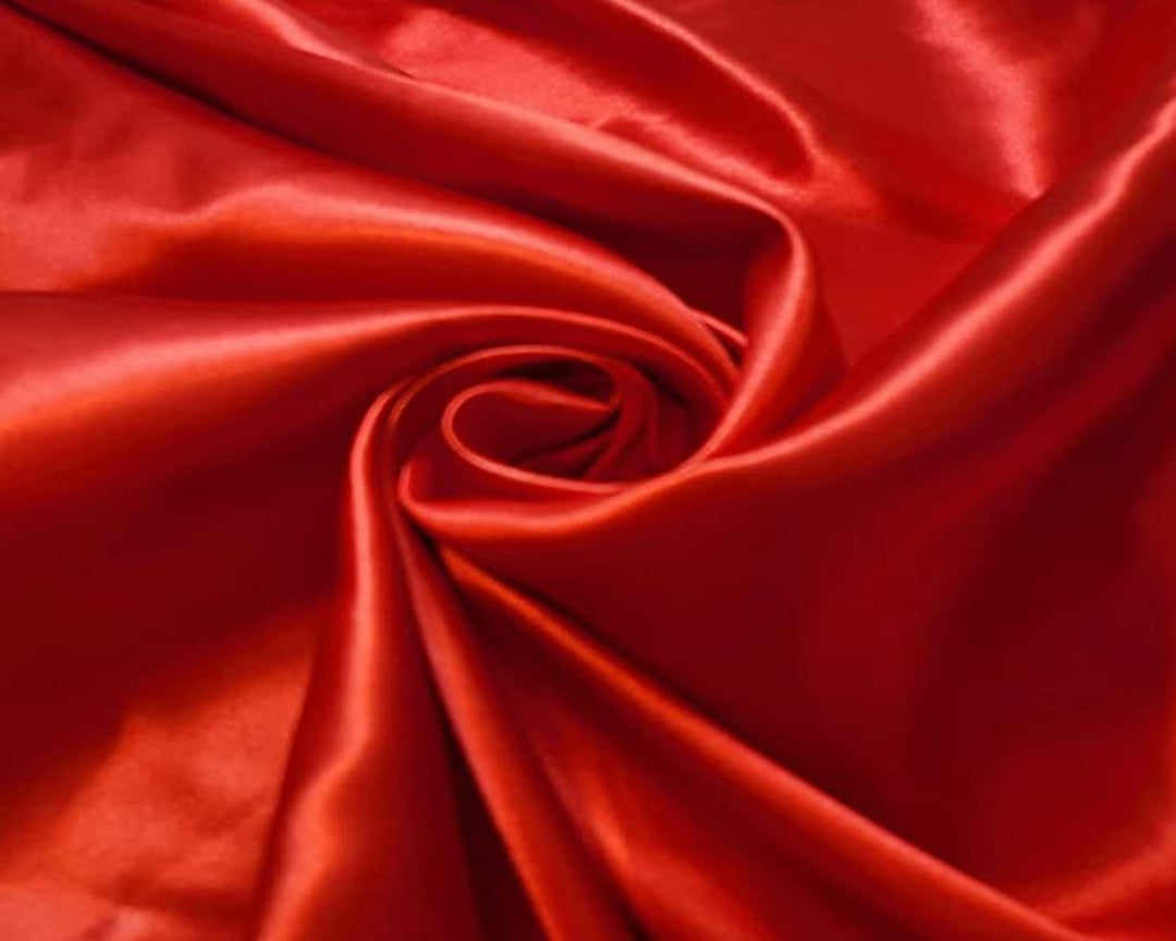FabricLA Charmeuse Satin Fabric by The Yards - 58/60" Inches (150 cm) Wide Satin Silky Fabric | Red - FabricLA.com