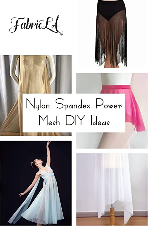FabricLA Nylon Spandex Performance Power Mesh Fabric | Grey - FabricLA.com