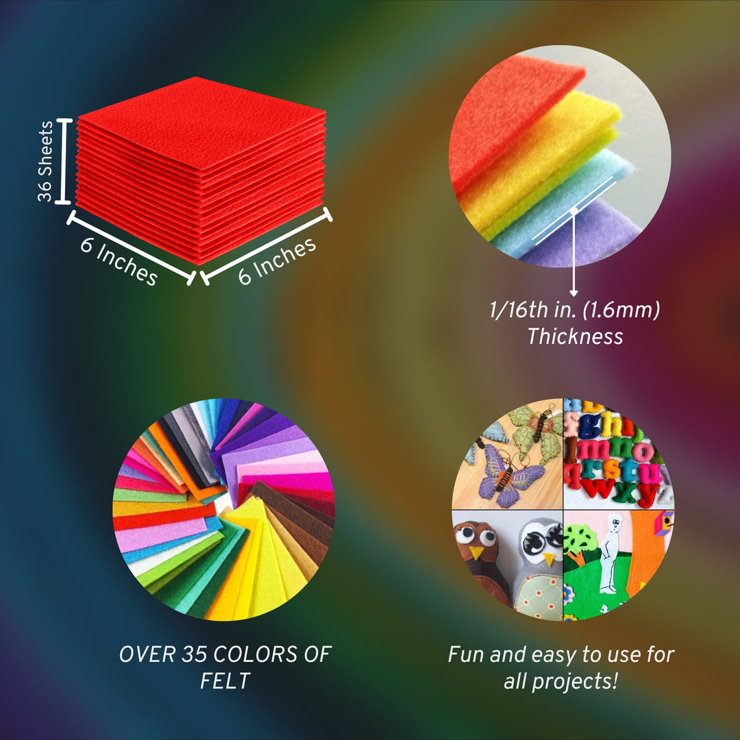 Acrylic Felt Craft Sheet Packs | Hot Orange A23 - FabricLA.com