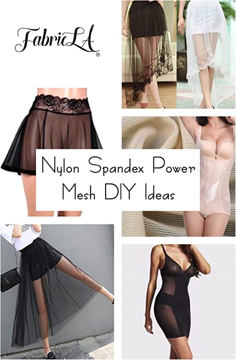 FabricLA Nylon Spandex Performance Power Mesh Fabric | Black - FabricLA.com