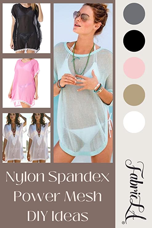 FabricLA Nylon Spandex Performance Power Mesh Fabric | Taupe - FabricLA.com