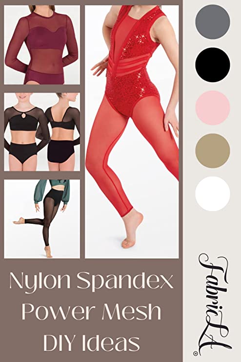 FabricLA Nylon Spandex Performance Power Mesh Fabric | Grey - FabricLA.com