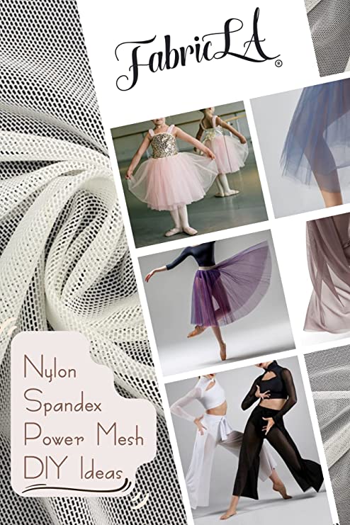 FabricLA Nylon Spandex Performance Power Mesh Fabric | Black - FabricLA.com