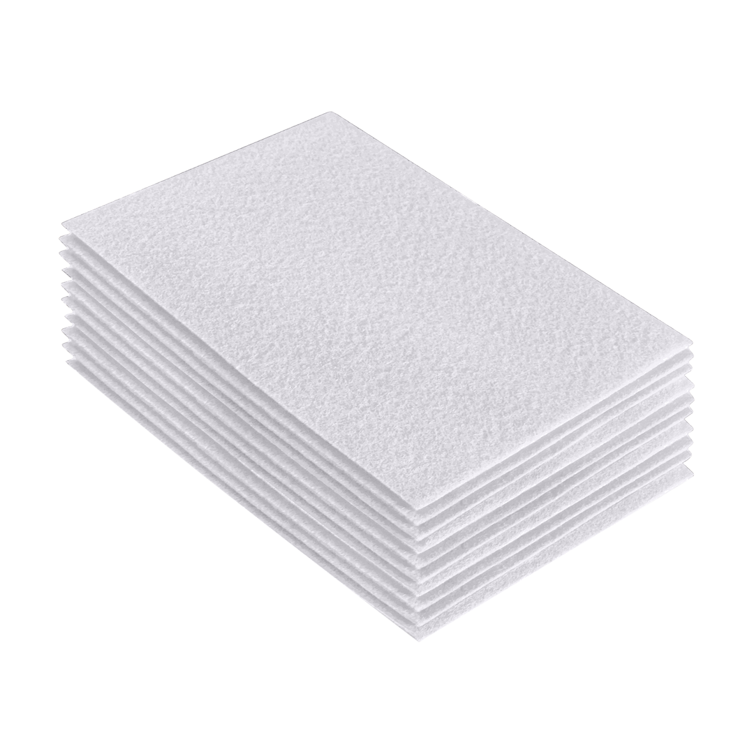 Acrylic Felt 9"X12" Sheet Packs | White - FabricLA.com