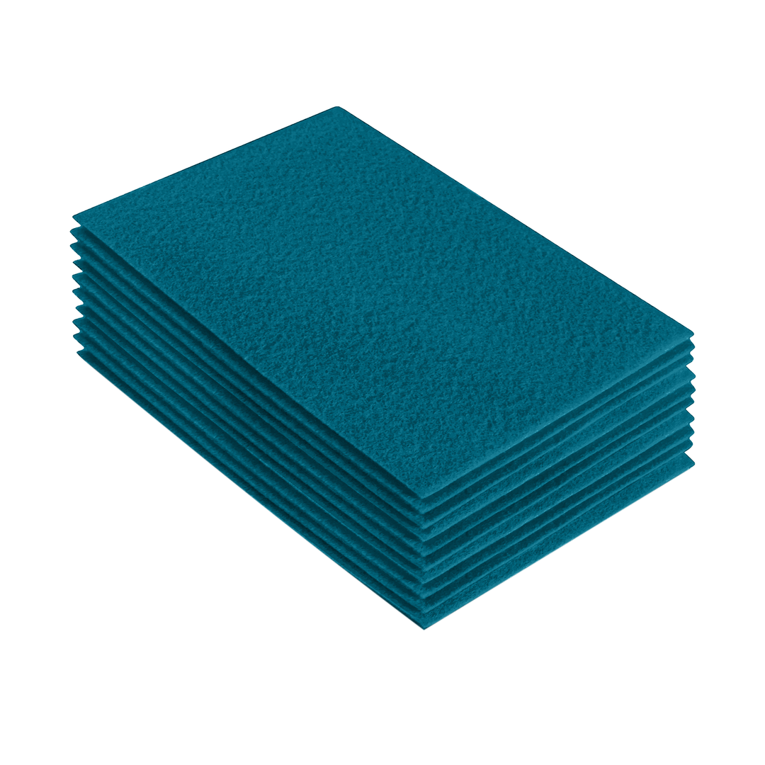 Acrylic Felt 9"X12" Sheet Packs | Turquoise - FabricLA.com