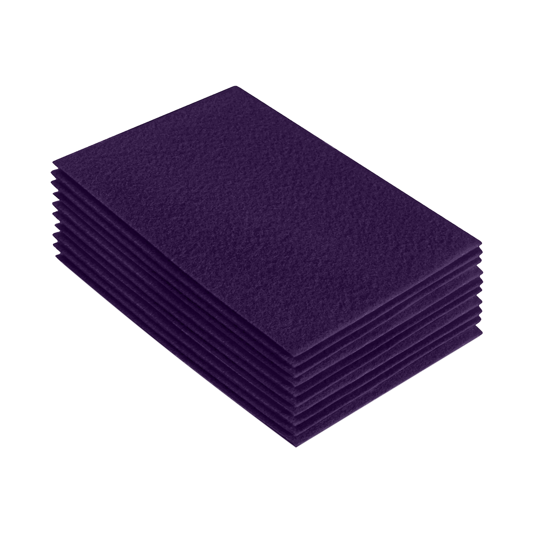 Acrylic Felt 9"X12" Sheet Packs | Plum - FabricLA.com