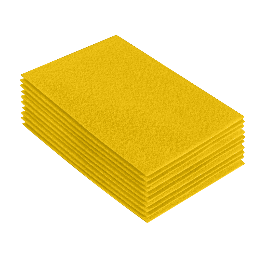 Acrylic Felt 9"X12" Sheet Packs | Yellow - FabricLA.com