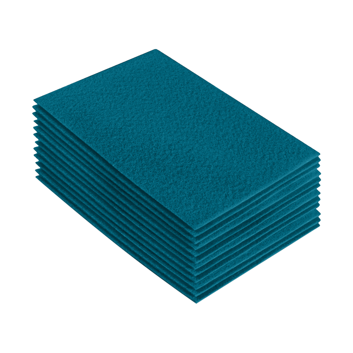 Acrylic Felt 9"X12" Sheet Packs | Turquoise - FabricLA.com