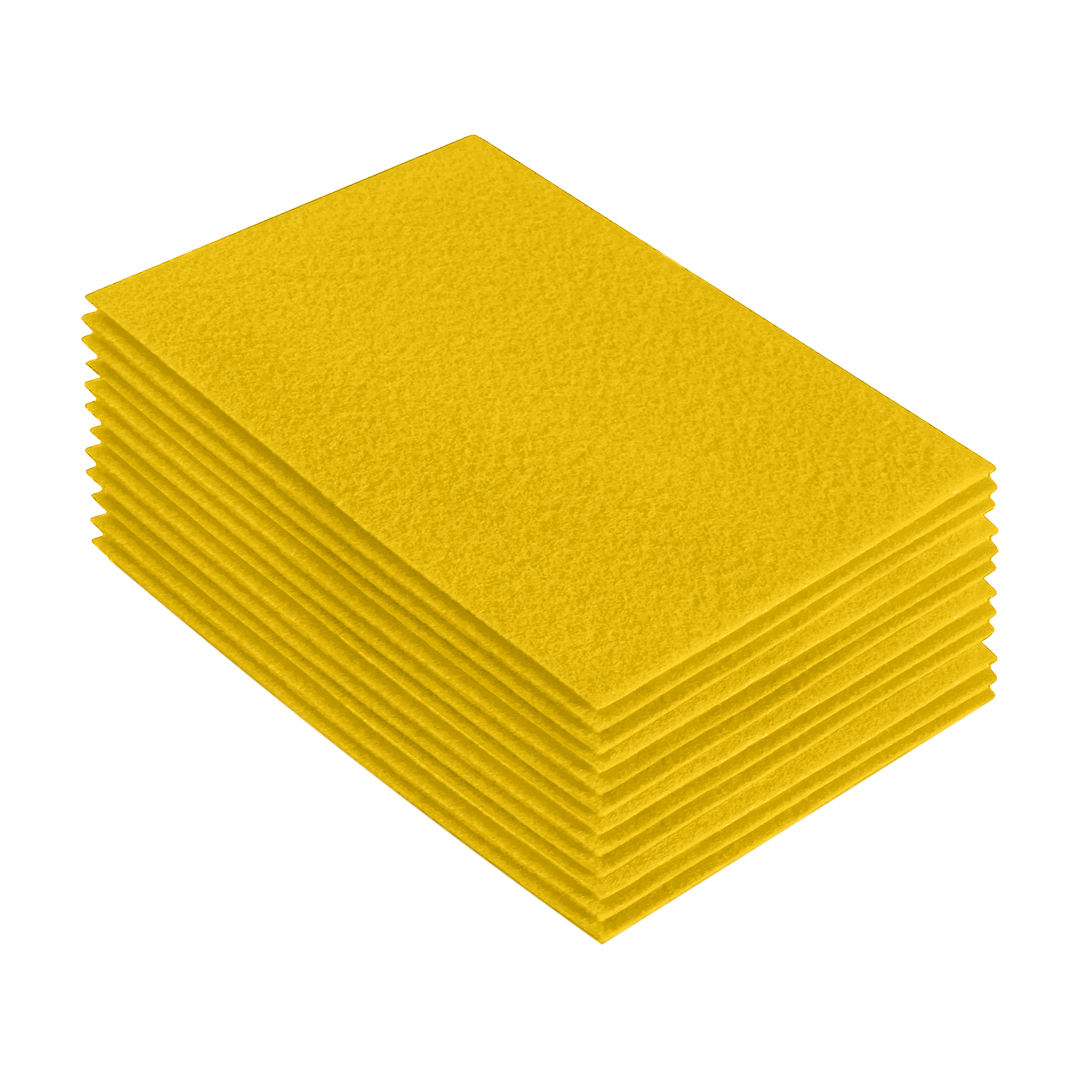 Acrylic Felt 9"X12" Sheet Packs | Yellow - FabricLA.com