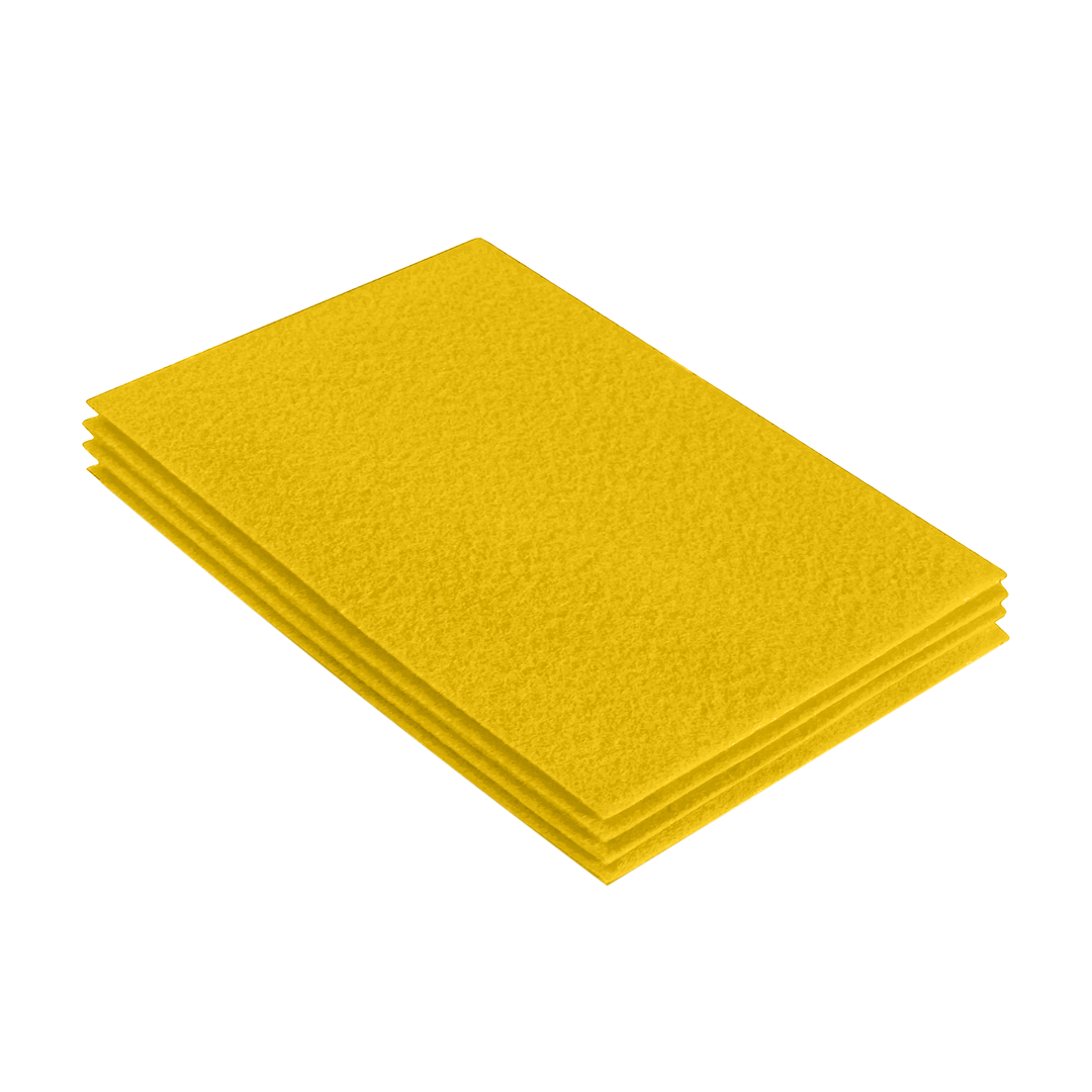 Acrylic Felt 9"X12" Sheet Packs | Yellow - FabricLA.com