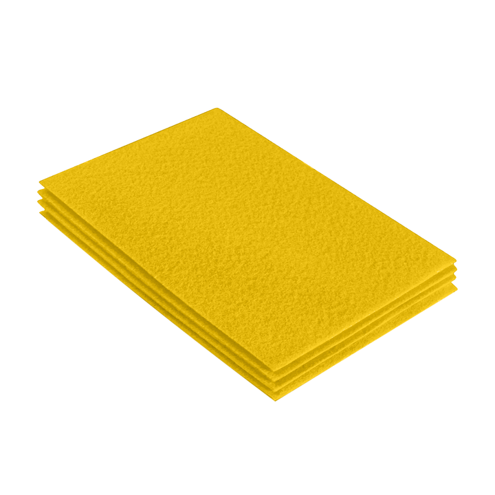 Acrylic Felt 9"X12" Sheet Packs | Yellow - FabricLA.com