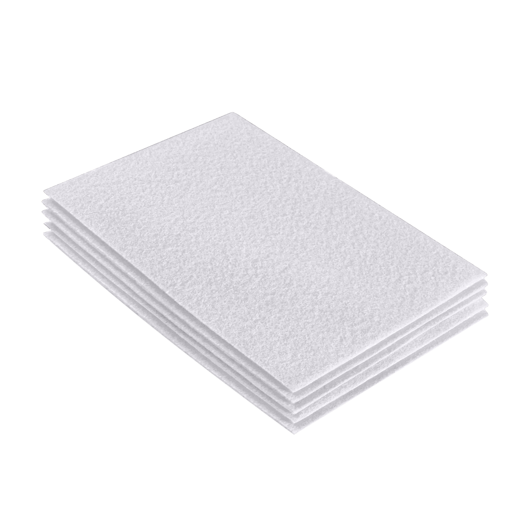 Acrylic Felt 9"X12" Sheet Packs | White - FabricLA.com