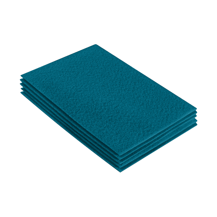 Acrylic Felt 9"X12" Sheet Packs | Turquoise - FabricLA.com