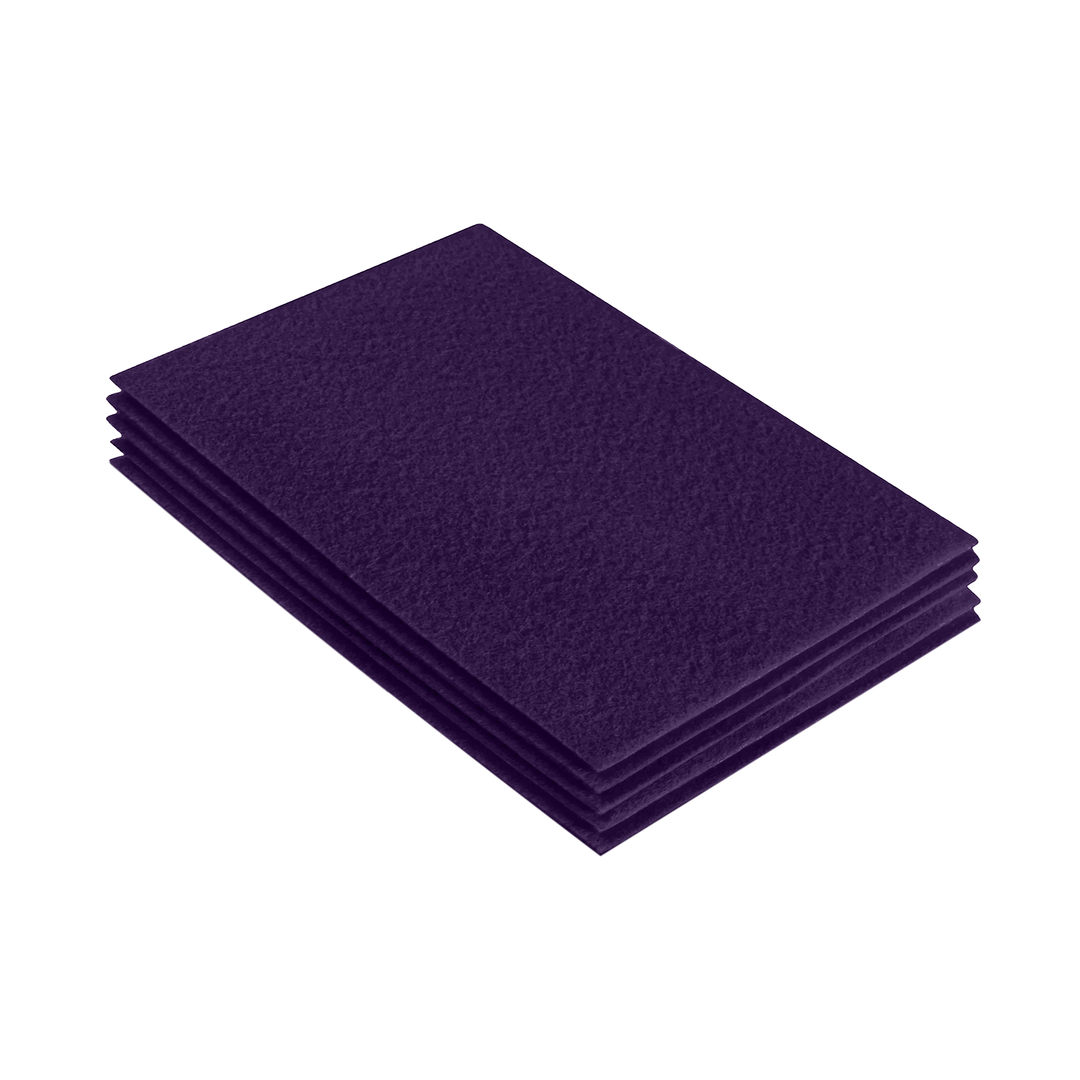 Acrylic Felt 9"X12" Sheet Packs | Plum - FabricLA.com