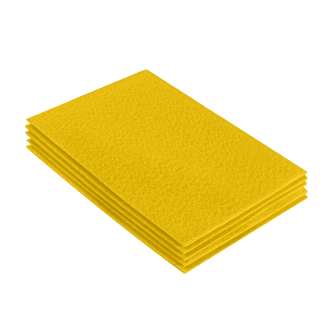 Acrylic Felt 9"X12" Sheet Packs | Yellow - FabricLA.com