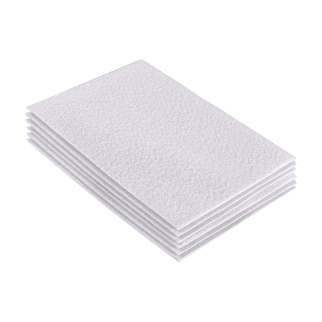 Acrylic Felt 9"X12" Sheet Packs | White - FabricLA.com