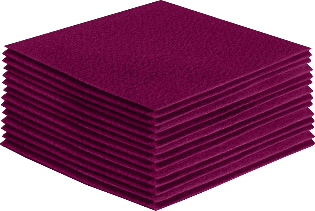 Close-up Texture of Burgundy Acrylic Felt Fabric Sheets 160gsm