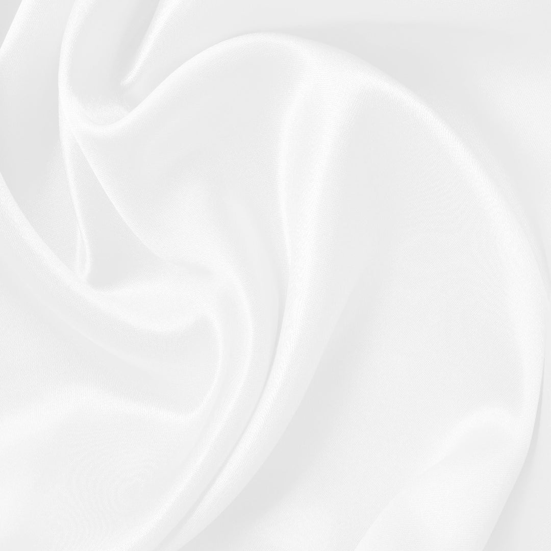 FabricLA Charmeuse Satin Fabric by The Yards - 58/60" Inches (150 cm) Wide Satin Silky Fabric | White - FabricLA.com