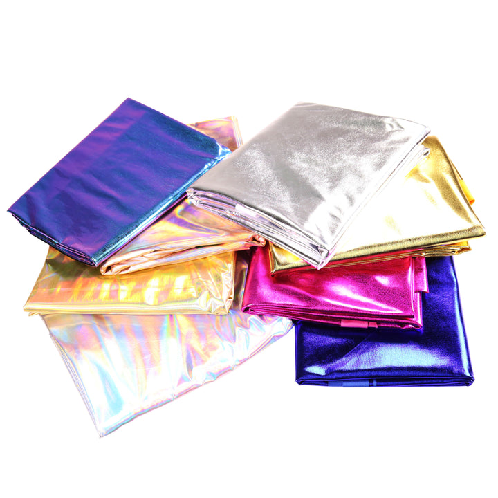 Metallic Lame Foil Spandex Knit Fabric | Many Colors - FabricLA.com