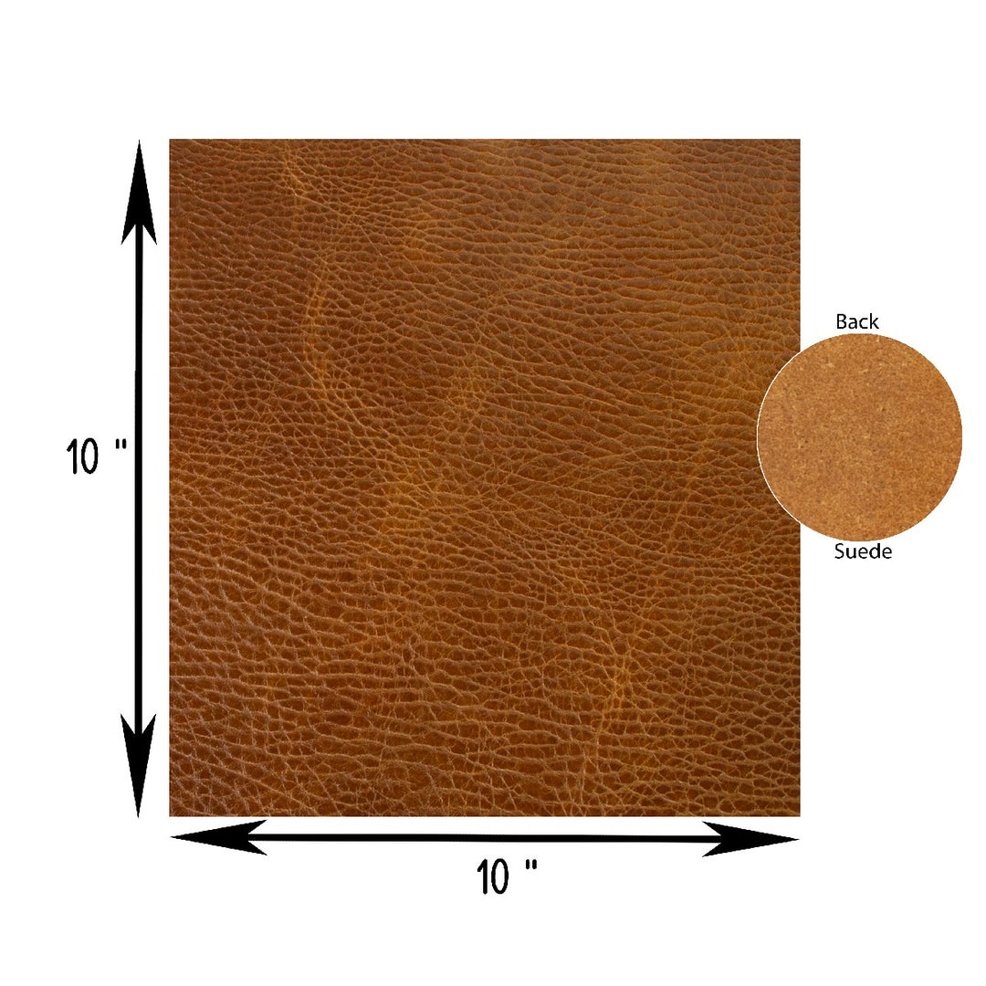 Genuine Leather Tooling and Crafting Sheets | Heavy Duty Full Grain Cowhide (3.00mm) | Arizona Cognac - FabricLA.com