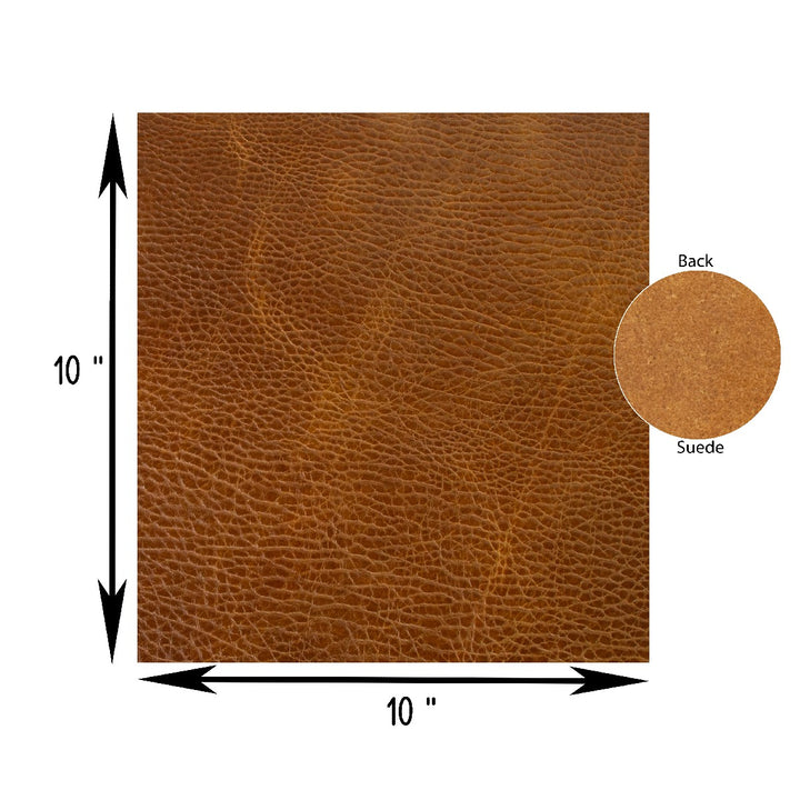 Genuine Leather Tooling and Crafting Sheets | Heavy Duty Full Grain Cowhide (3.00mm) | Arizona Cognac - FabricLA.com
