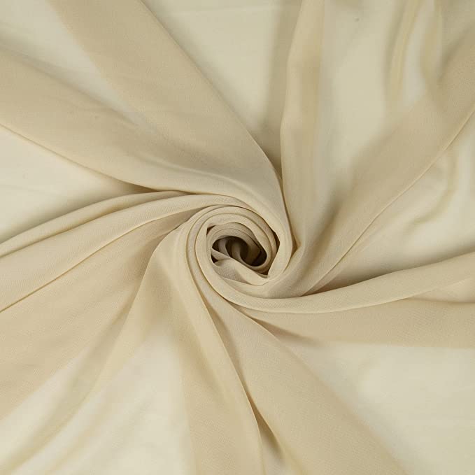 FabricLA Hi Multi Chiffon Fabric | Beige - FabricLA.com