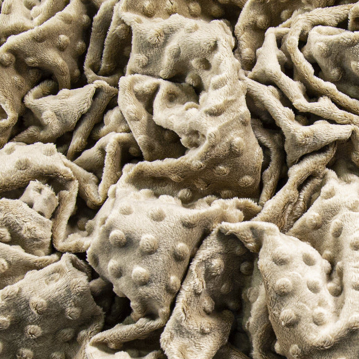 Camel Minky Fabric by the Yard | Oeko-TEX Certified Plush | 60" Wide for Baby Blankets & More - FabricLA.com
