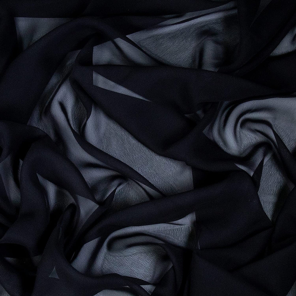 FabricLA Hi Multi Chiffon Fabric | Black - FabricLA.com