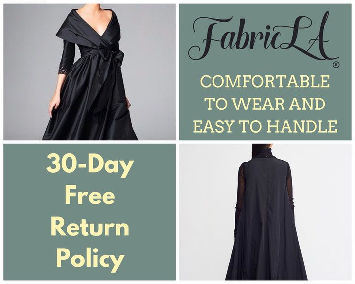 FabricLA Polyester Taffeta 100% Solid Fabric | Black - FabricLA.com