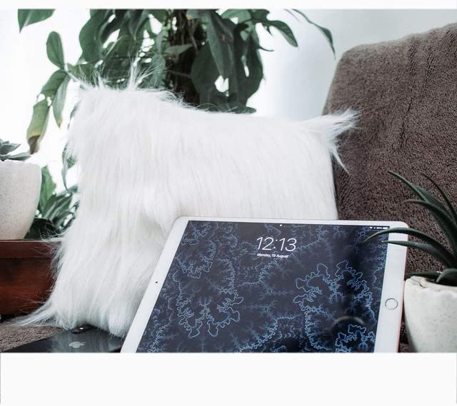 Faux Fur Fabric Squares | 2 White & 2 Black Pack - FabricLA.com